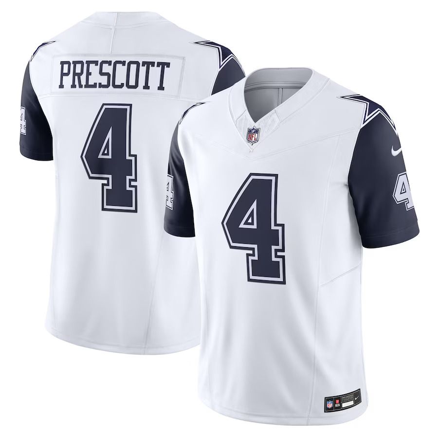 Men Dallas Cowboys #4 Dak Prescott Nike White Vapor F.U.S.E. Limited NFL Jerseys->dallas cowboys->NFL Jersey